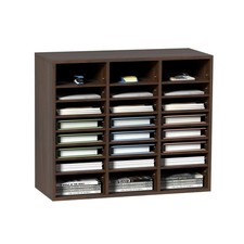 Literature Organizers, 24 Compartments Office Mailbox with Adjustable Shelves, W
