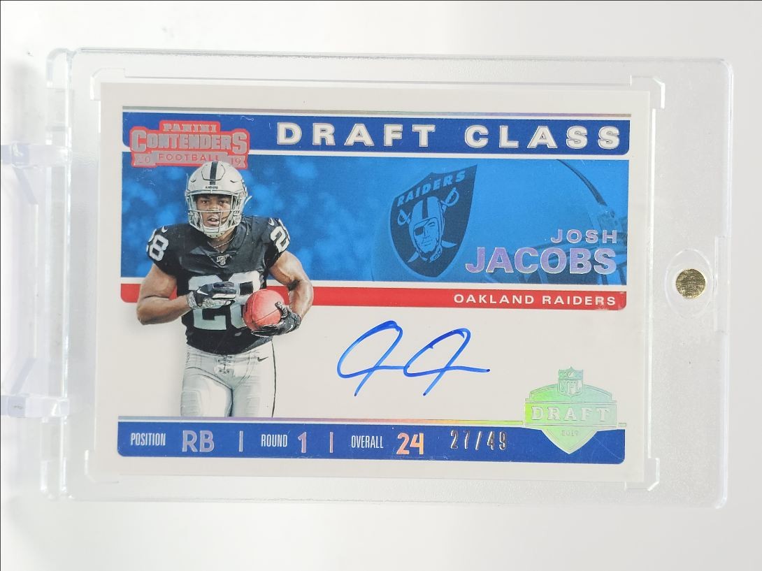 Josh Jacobs Panini Contenders Draft Class Autographs #DCAJJ Base