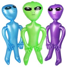 3PCS Inflatable Alien,Colorful 35 Inch PVC Blow Up Martian Aliens Prop for Pa...
