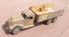 Vintage Buddy L Baggage Truck Sit N Ride Original Pressed Steel FOR RESTORATION