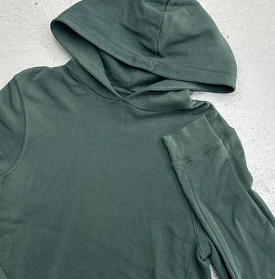 Goodlife Hoodie Mens Large Green Terry Cotton Pullover Pockets Made in USA