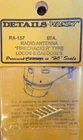 Details West HO #157 Radio Antenna "Firecracker" Type for: Loco's & Cabooses (Br