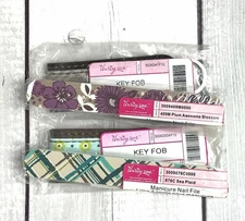 Lot of 4 Thirty One 31 Key Chain Key Fobs & Nail Files Lot Stocking Stuffers New