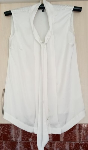 Women Paul Costelloe Shirt Ivory Satin S
