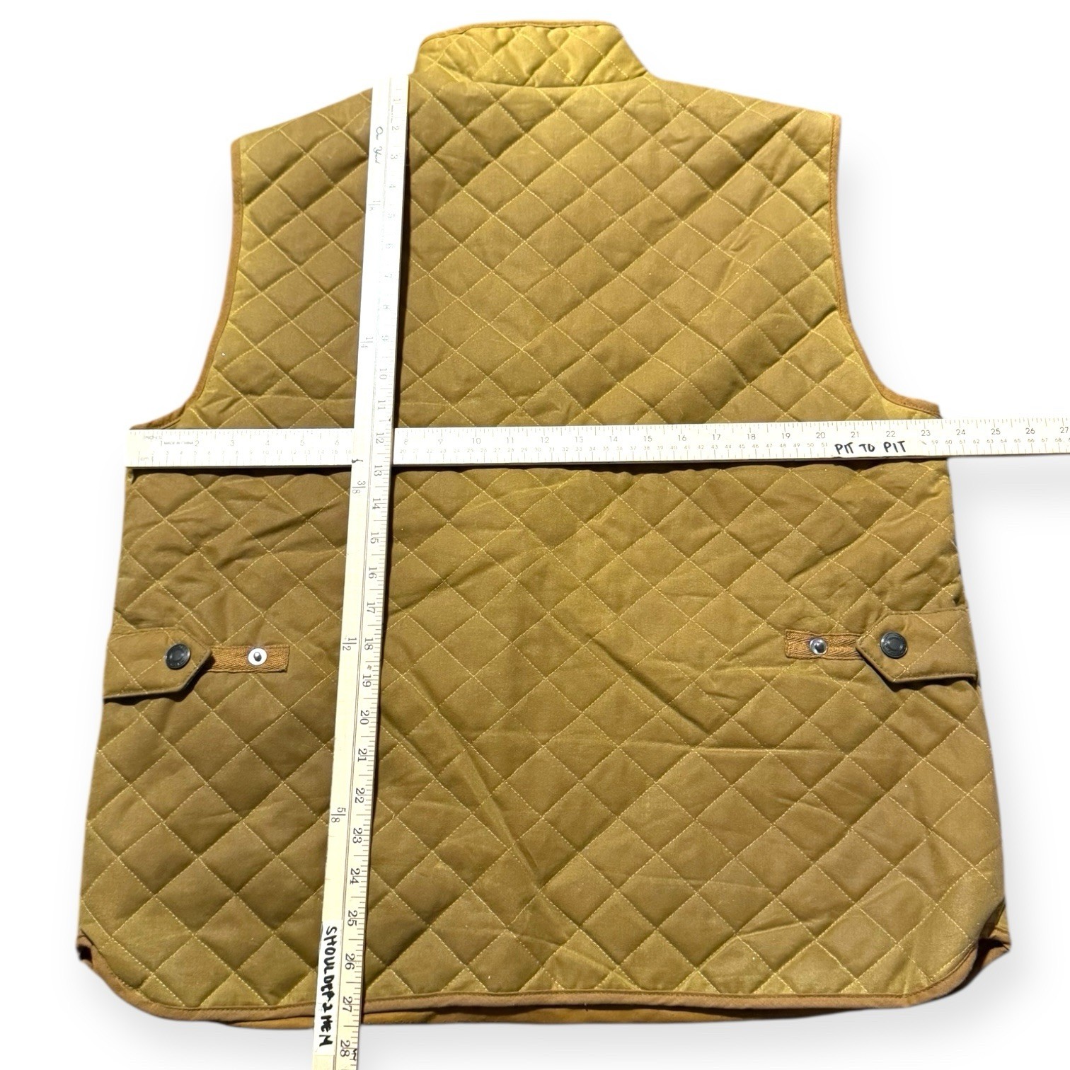 OVER UNDER England Whitby Field Vest Tan Mens XL USA UK Hunting Sport Full Zip image 2