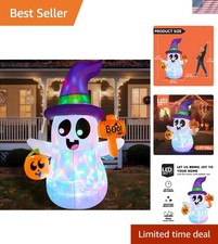 Halloween Inflatable Ghost Decor Outdoor Yard Lawn Light 5FT Cute Ghost