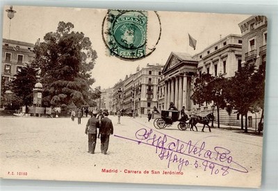 38239111 - Madrid Carerra de San Jeronimo Marke bildseitig Stadt Madrid 1908