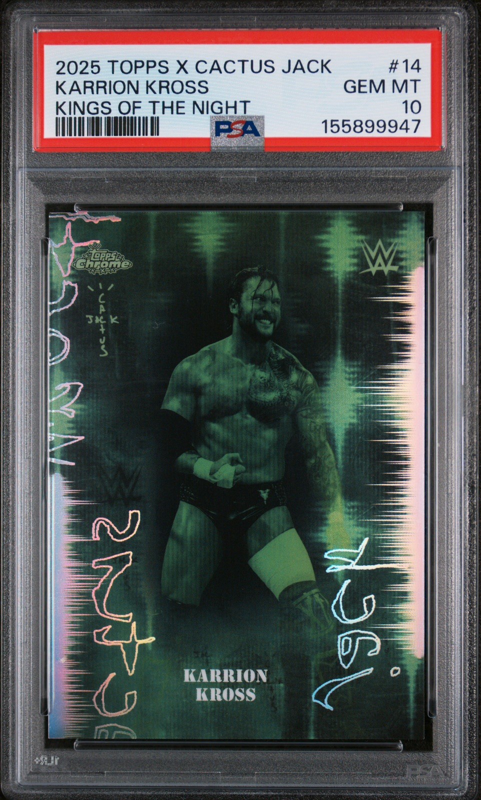 2025 Topps Chrome X Cactus Jack Karrion Kross Kings Of The Night PSA 10 POP 1