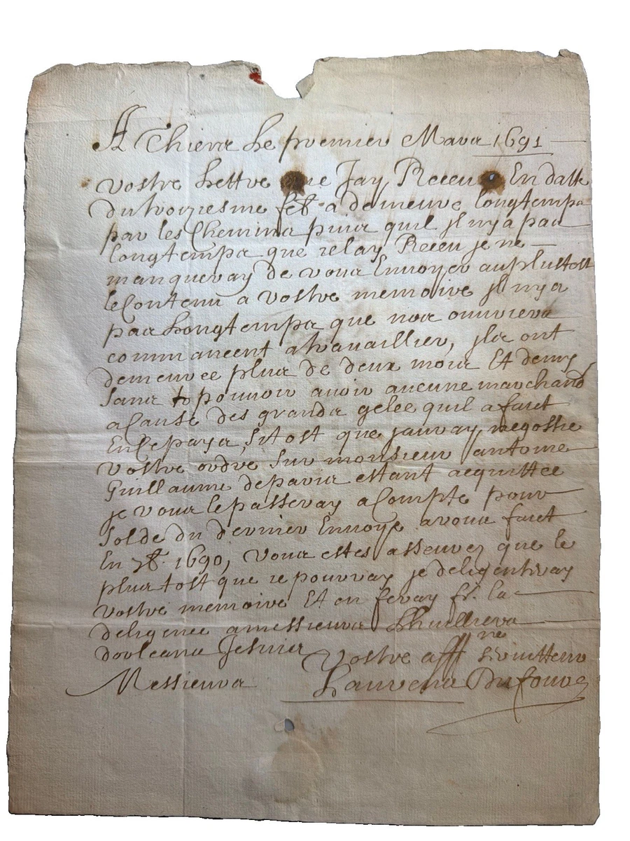 Paper French Antique Manuscripts for sale | eBay