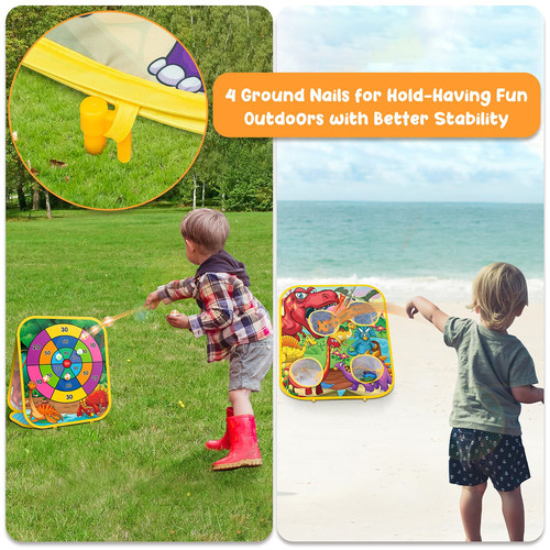Bean Bag Toss Game for Kids - Cornhole Board Outdoor Toys for Toddlers -Party... - Picture 4 of 8