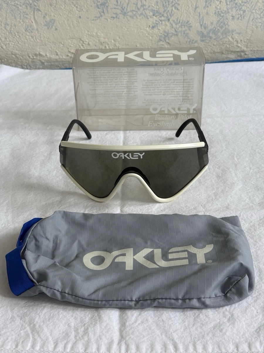 Vintage OAKLEY Factory Pilot Eyeshades White Grey Lenses 1984 OG