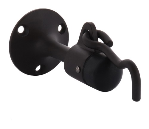 CRL DL2531DU Dark Bronze Wall Mounted Heavy-Duty Door Stop with Hook and Holder - Picture 3 of 6