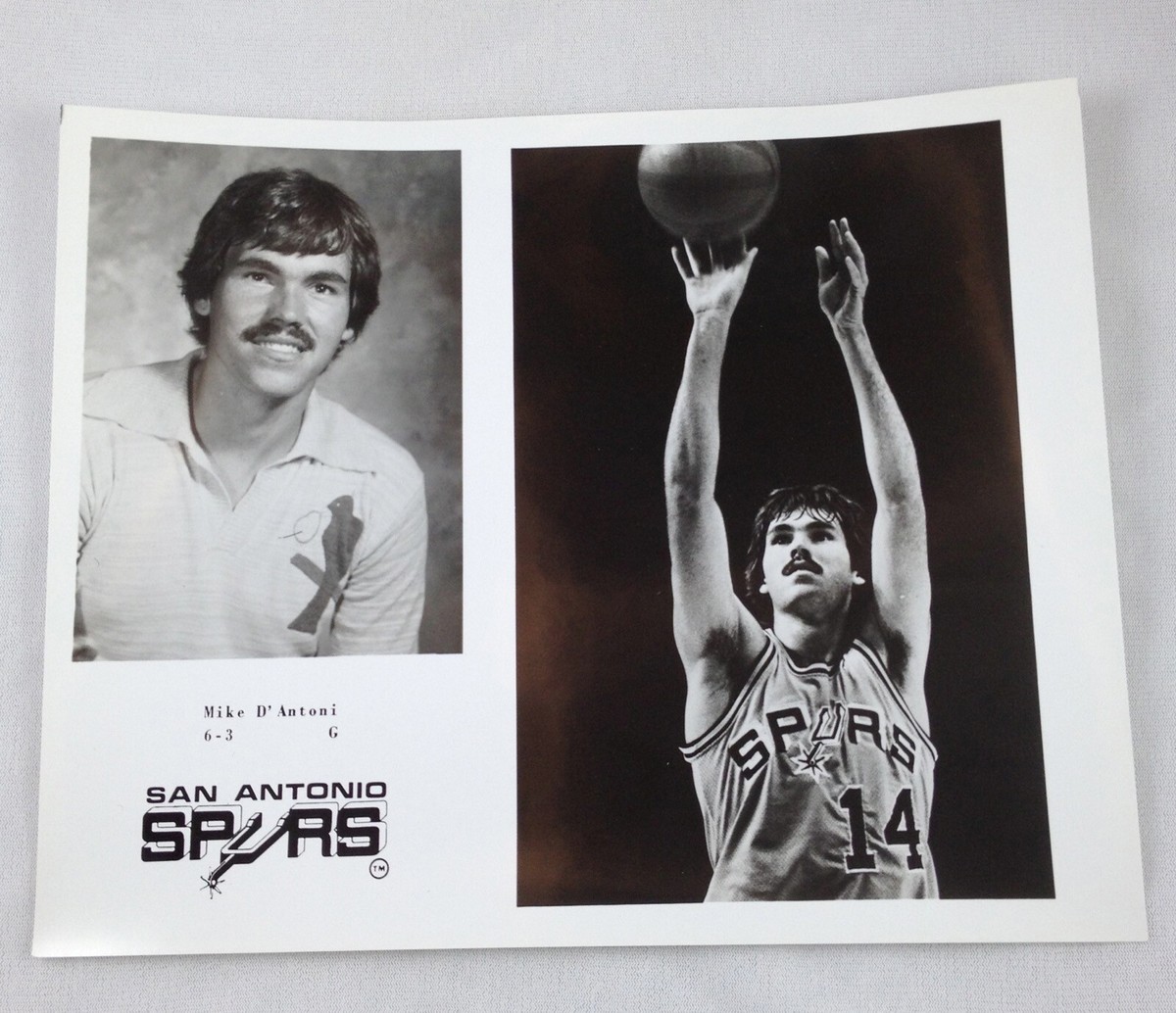 NBA 1976-77 Mike D'Antoni, San Antonio Spurs (Marshall) Basketball