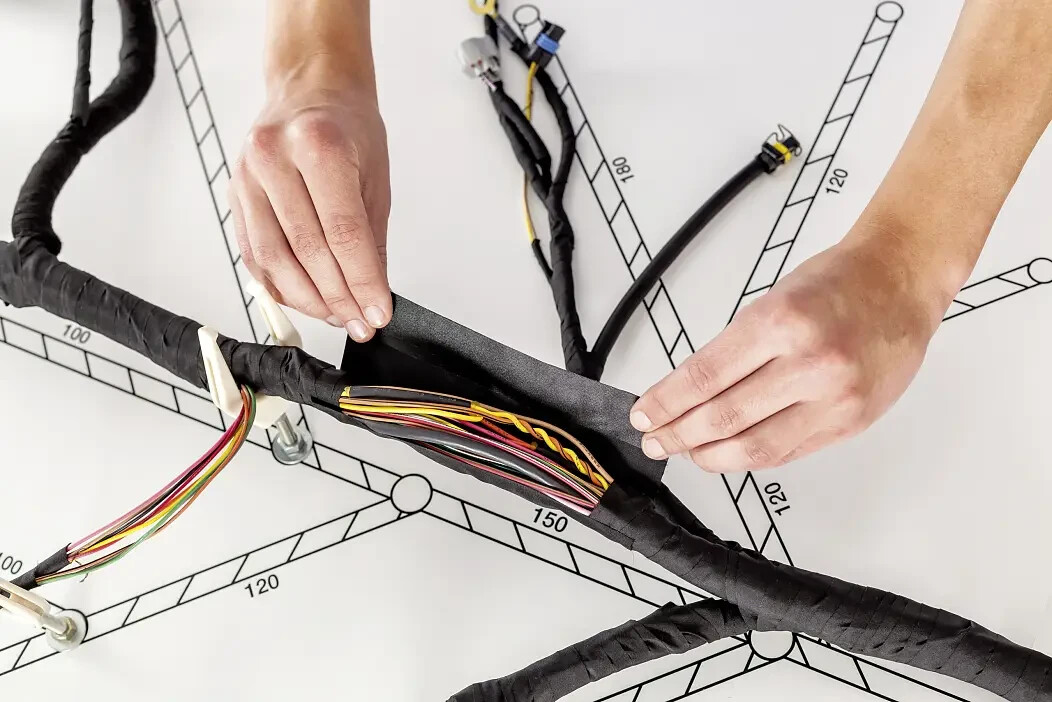 2 Pack TESA 51608 High Temp Black Fleece Wiring Harness Tape – 19mm X 25m