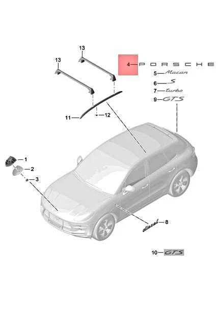 Genuine PORSCHE Macan 95B Inscription Rear 95B853687 | eBay