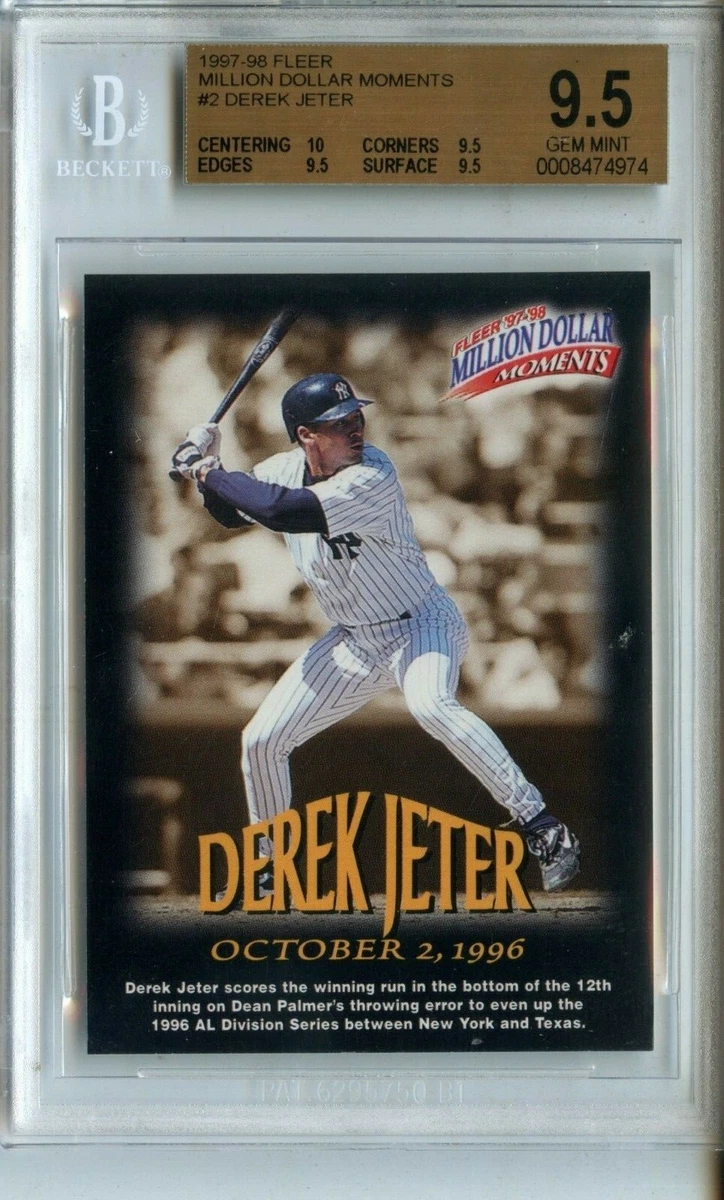 1997 Fleer Million Dollar Moments #2 Derek Jeter BGS 9.5 Quad 9.5