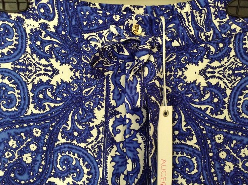 Neu mit Etikett Alice & Trixie $ 286 Seide "Alec" Palazzo bedruckte Hose * Starburst Paisley * XS - Bild 3 von 9