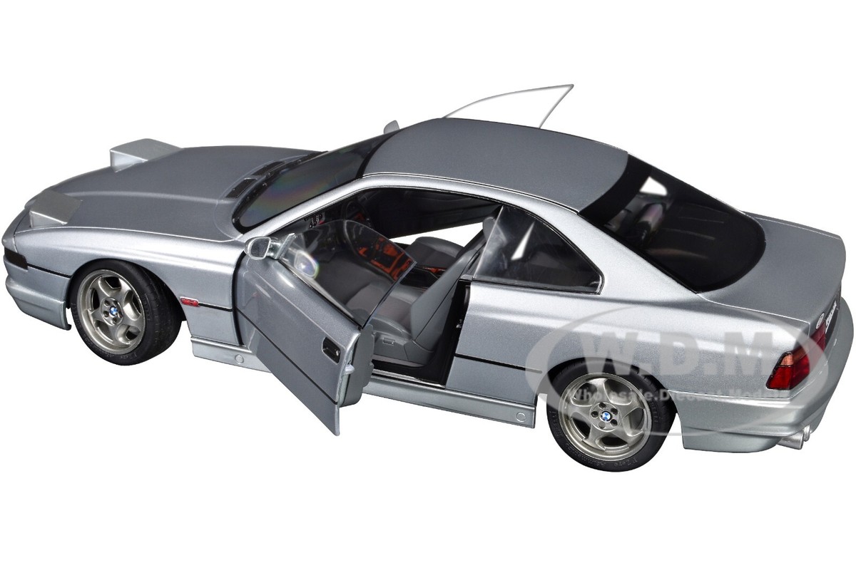 1992 BMW 850 (E31) CSI ARCTIC SILVER 1/18 DIECAST MODEL CAR BY