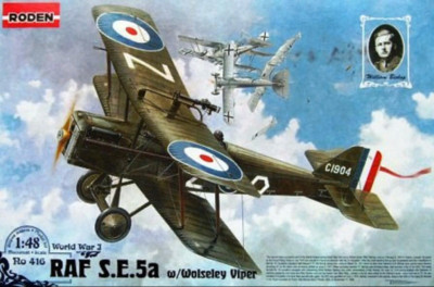 RAF S.E.5A W / wolseley Viper - model airplane kit 164 mm scale 1/48 Roden 416