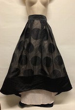 Coast Rhian Spot High Low Skirt Black UK 8, 10 Full Skirt £149 Party Occassion