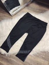 Athletic Works Capri Style Leggings W/ Mesh Patterned Design