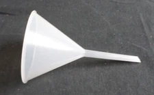 NEW (4) Fisherbrand 100mm Polypropylene Long Stem Analytical Funnel, 10-500-17