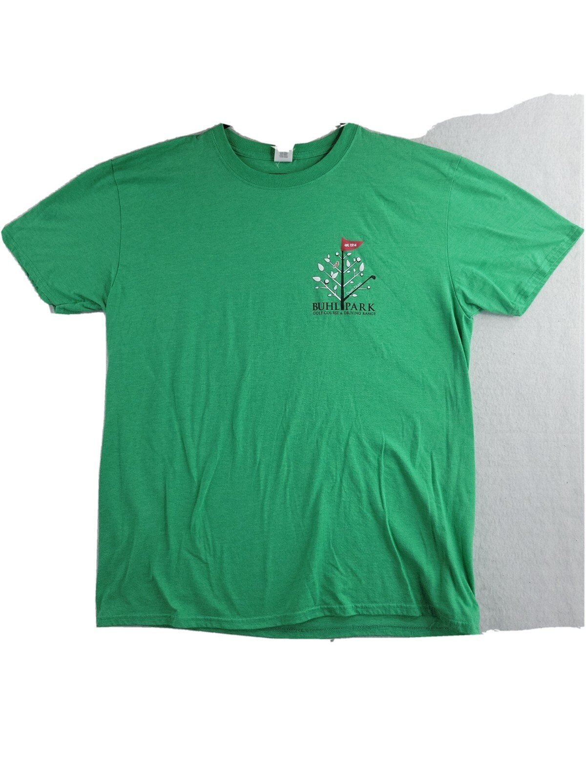 Buhl Park Golf Driving Range Logo Mens Green Tshirt … Gem