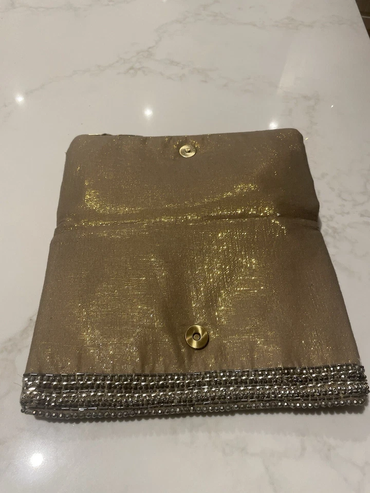 Accessorize Embellished Butterfly Fly Clutch Bag Material Flower Diamantés Beads - Image 3 of 4