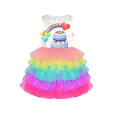 Sunny Fashion Girls Birthday Princess Dress Size 4 Twirl Ruffle Tulle Party Tutu