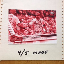 BRANDON MOSS Slugger #STL-17 Cardinals 4/5 Made 2017 Topps 5X7 Jumbo Red Version