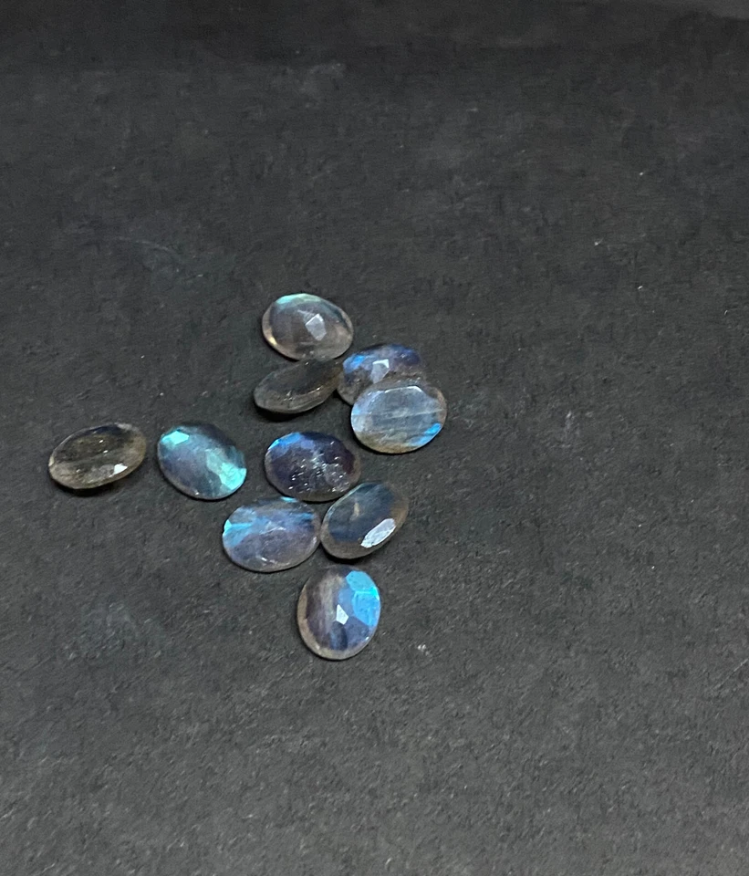 Pedra preciosa solta facetada labradorita corte oval 9x7mm - 12x10mm natural DG - Imagem 4 de 4
