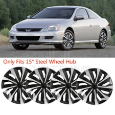 4Pcs 15" Snap On Hub Caps Wheel Rim Full Covers Replacement For Honda Accord