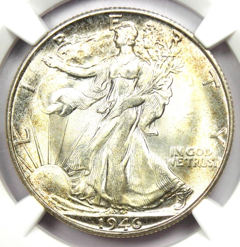 1946-S Walking Liberty Half Dollar 50C. NGC MS67+ Plus Grade - $11,000 NGC Value