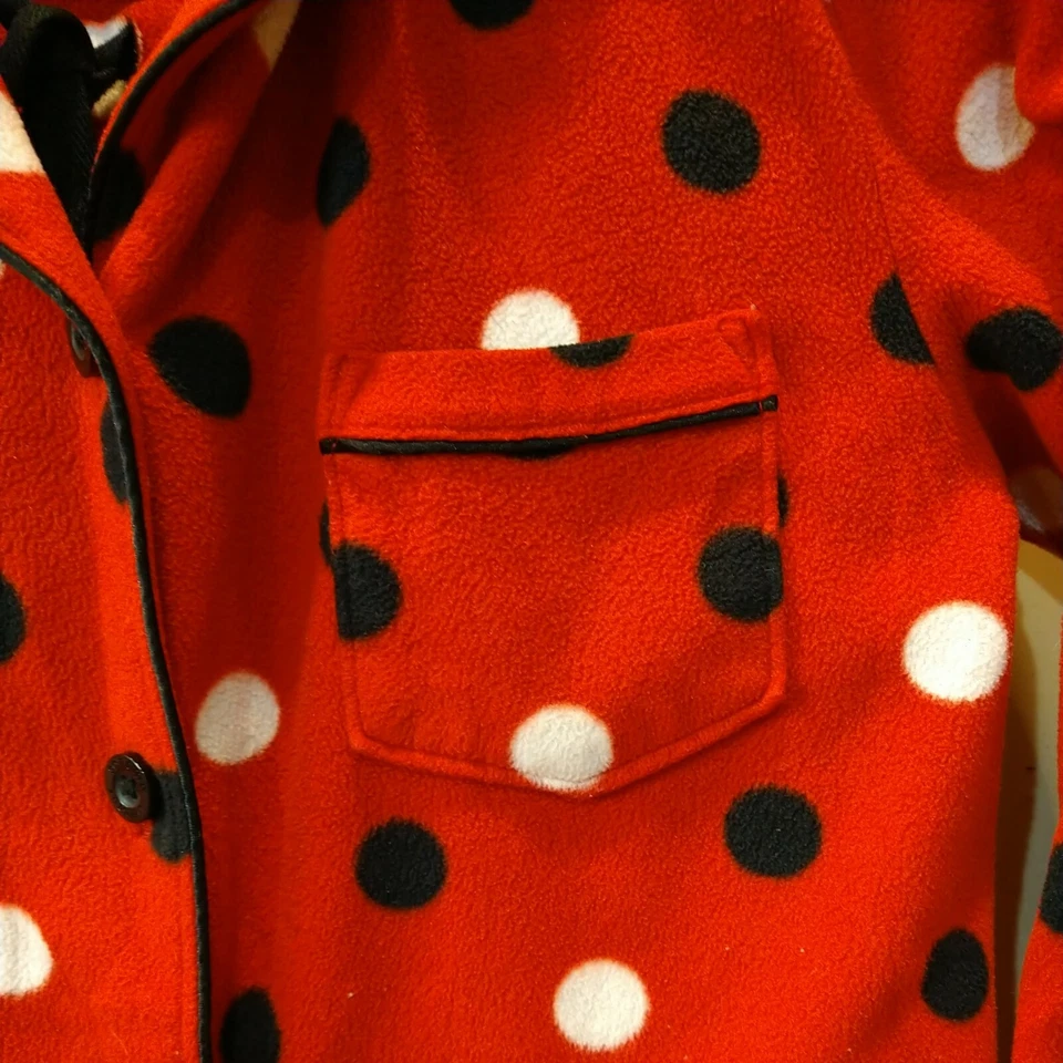 Sonoma LifeStyle Intimates 2 piezas Ropa de dormir polar Pijamas Damas M Largo Rojo Lunares Foto 4 de 4