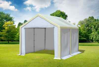 Partyzelt 3x4m Beige Weiß PVC Festzelt Pavillon wasserdicht Profi Modular Event