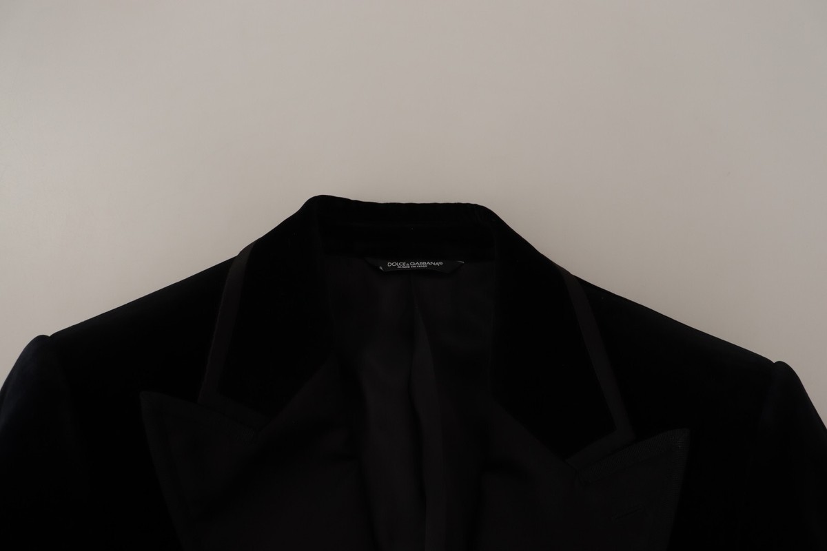 DOLCE & GABBANA Blazer Black Velvet Single Breasted One
