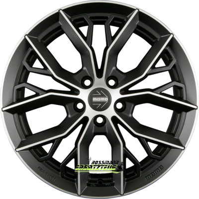 Momo Massimo matt black diamond cut 8x18 ET40 - LK5/114.3 ML72.3 Felge Alu