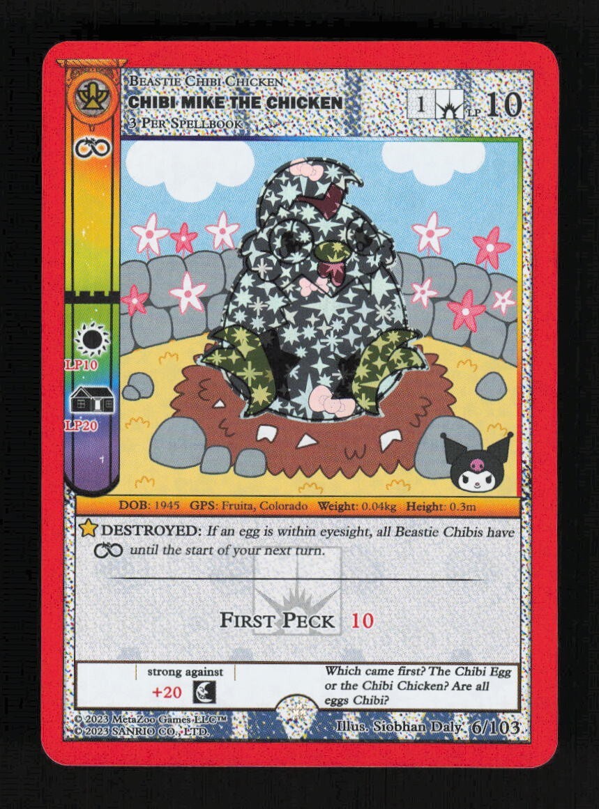 MetaZoo Kuromi's Cryptid Carnival - CHIBI MIKE THE CHICKEN 6/103
