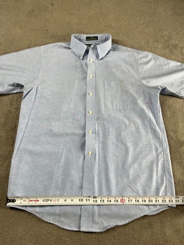 Croft And Barrow Light Blue Easy Care Men's Short Sleeve Shirt Size 16 1/2 - Picture 7 of 15