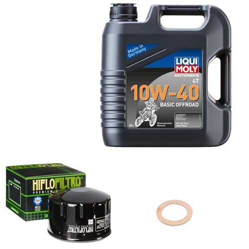 Hiflo ÖLfilter Set Lm 10W-40 Off. 4L FüR Bmw R 1200 Gs Adventure R12/K25 Bj.2011-image