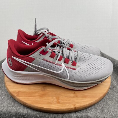 Nike Air Zoom Pegasus 38 NCAA Oklahoma Sooners Team Shoes DJ0839-100 Men's 11.5