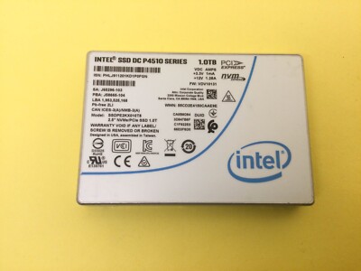 Intel DC P4510 1TB NVMe PCIe 3.1x4 3D TLC 2.5'' 15mm SSD SSDPE2KX010T8
