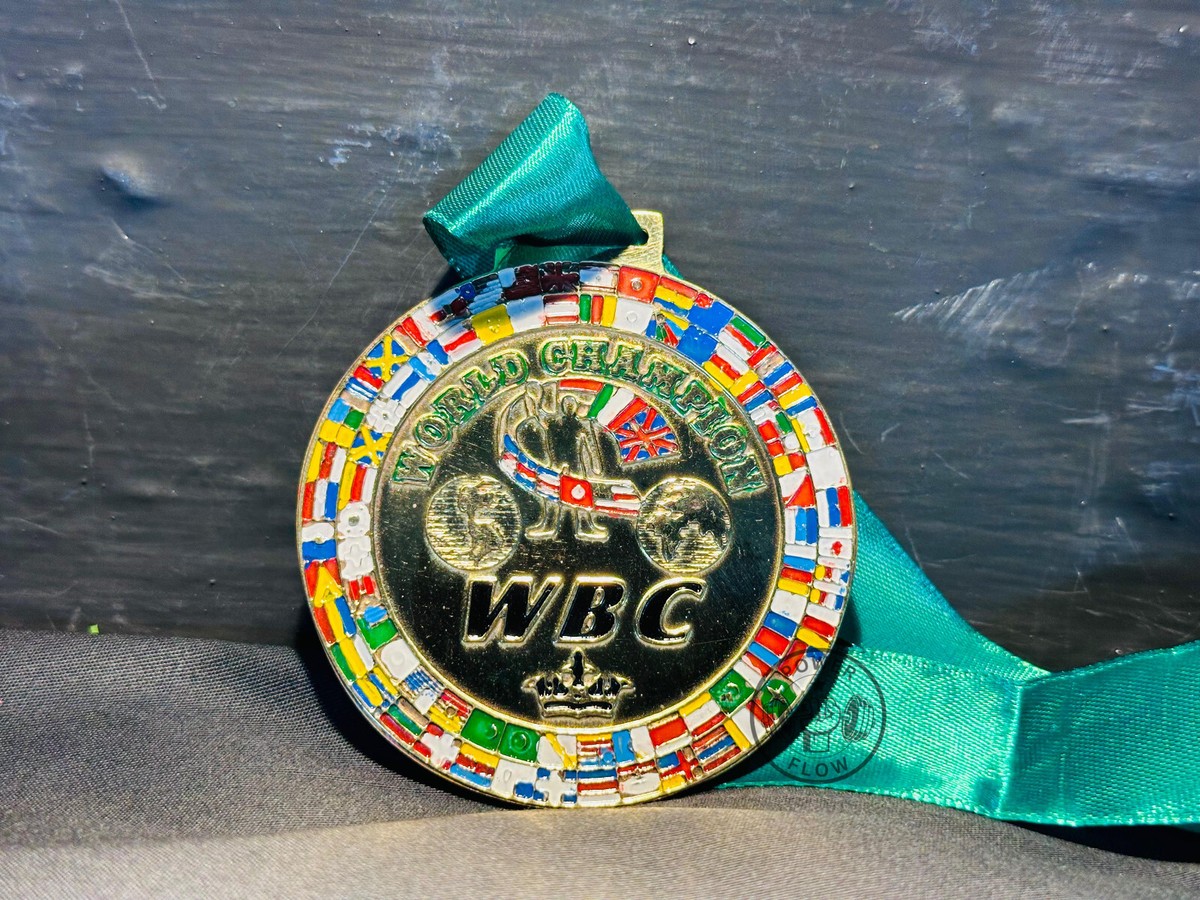 WBC World Boxing Champion Boxing Medal Green Ribbon | eBay