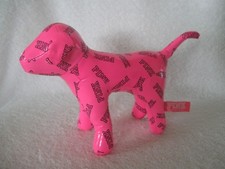 Victoria's Secret Pink Pleather Collectible Dog 04/15 Black Lettering