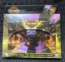 Harley Davidson Motorcycles 2 Playing Cards Decks with Collector Tin - Brand New