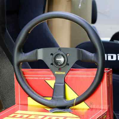 MOMO ヴェローチェ 1992年製 Univerial momo Veloce Racing 350mm Lychee Genuine Leather Sport