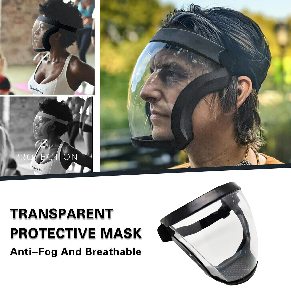 Shield Face Mask, Transparent Mask