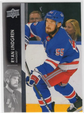 Ryan Lindgren 21-22 Upper Deck Series 2 Base Common #369 New York Rangers