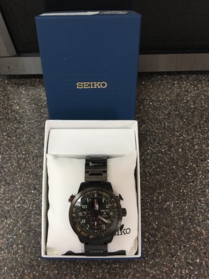 seiko aviator chronograph watch