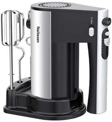 600W Electric Hand Mixer Kitchen Handheld Mixer 10 Speed Powerful with Turbo ...